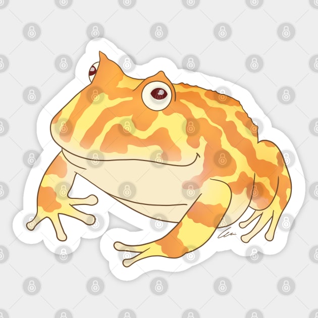 Albino Pacman Frog Sticker by anacecilia